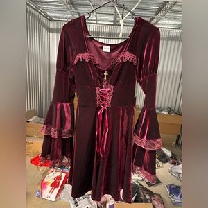 Adult Women’s Small Burgundy Vampire Dress